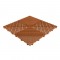 Klickfliese offene Rippenstruktur rund terracotta